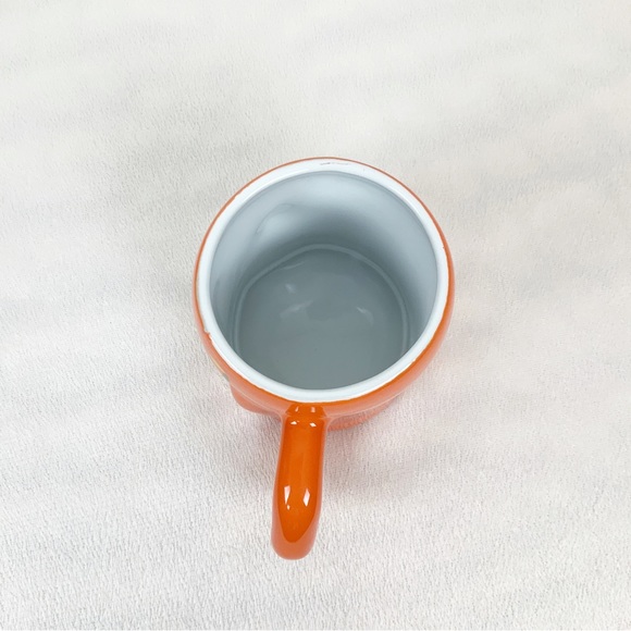 3D Orange Sugar Skull Mug 16 Oz Fall Halloween Day Of The Dead Spooky - Picture 4 of 6